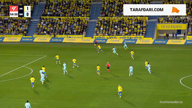 گل فران تورس به لاس پالماس (لاس پالماس 1-1 بارسلونا)