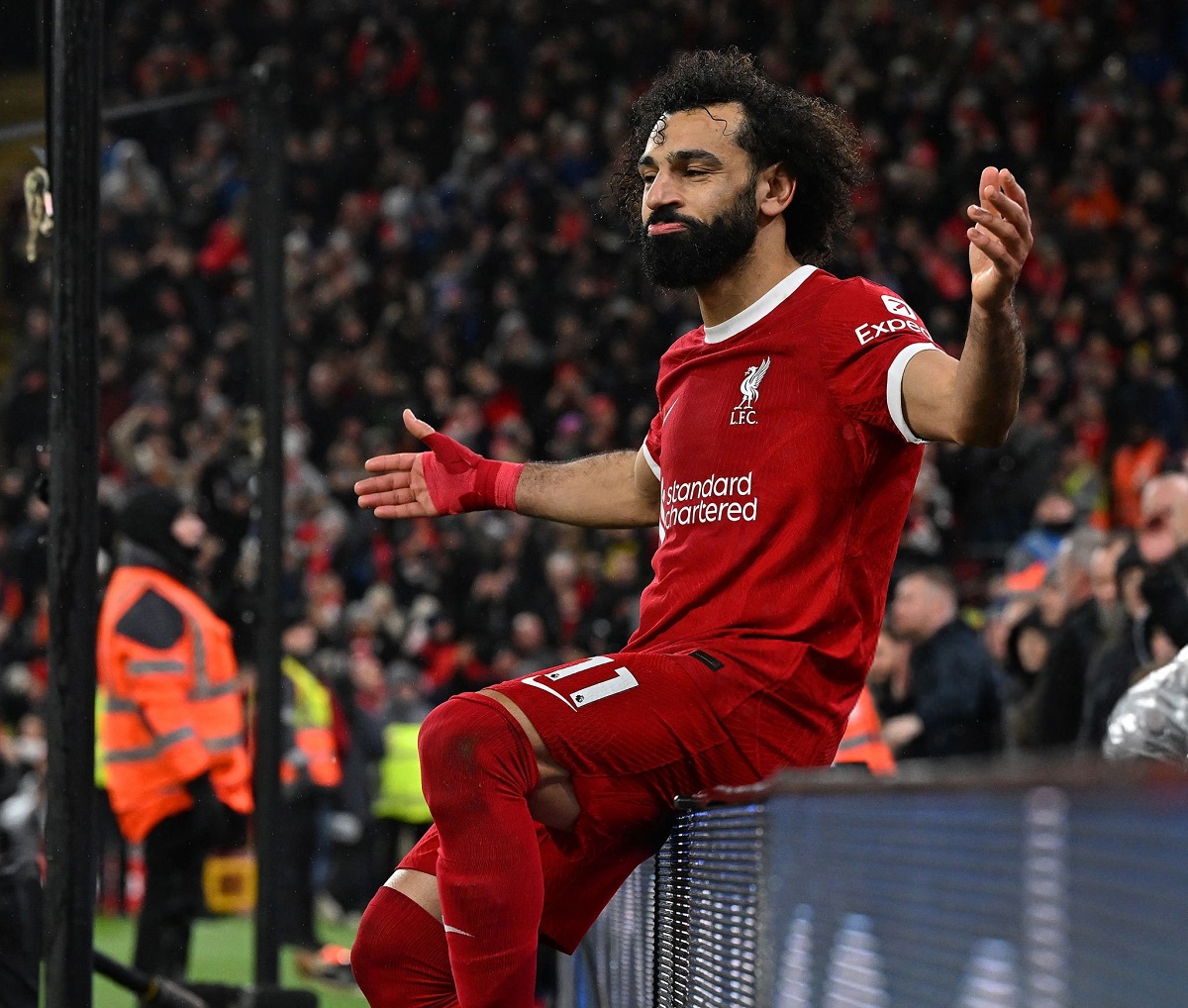 محمد صلاح در بازی لیورپول و نیوکاسل