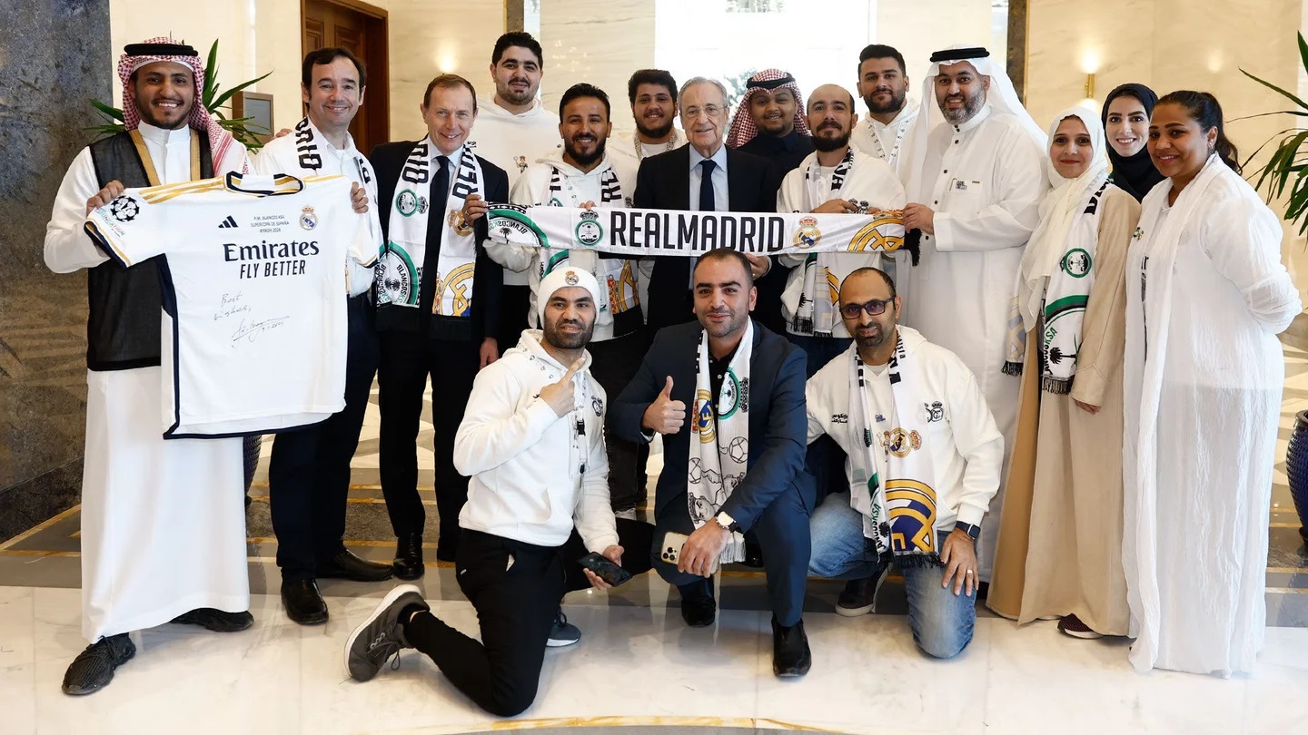 فلورنتینو پرز و هواداران رئال مادرید در عربستان