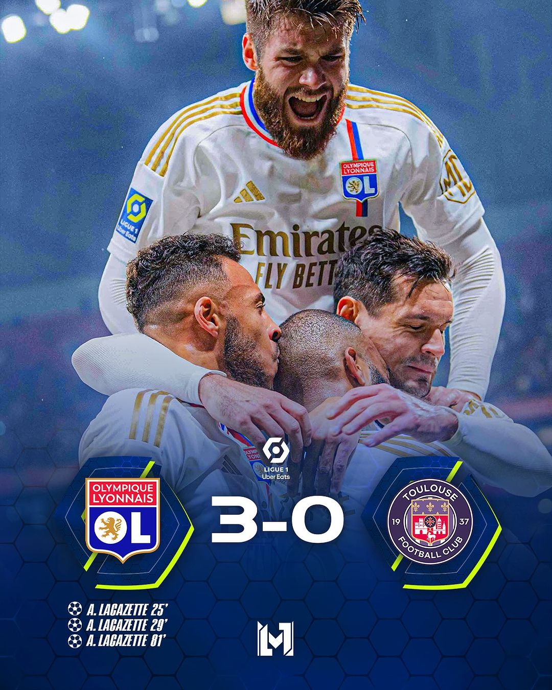 لیون 3-0 تولوز